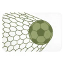 Voetbal - Goal - Sport - Groen Badmat klein -3d