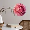 Dahlia - Bloem - Close up - Roze Wandcirkel behangsticker klein -sfeer3