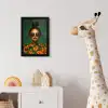 Vrouw - Groen - Modern - Bril - Abstract fotolijst zwart zonder passe partout klein -usfeer4_kinderkamer