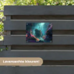 Schip - Hout - Koraalriffen - Zonlicht tuinposter los doek klein -sfeer3