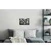 Schilderij - Figuren - Zwart - Abstract Muursticker klein -slaapkamer