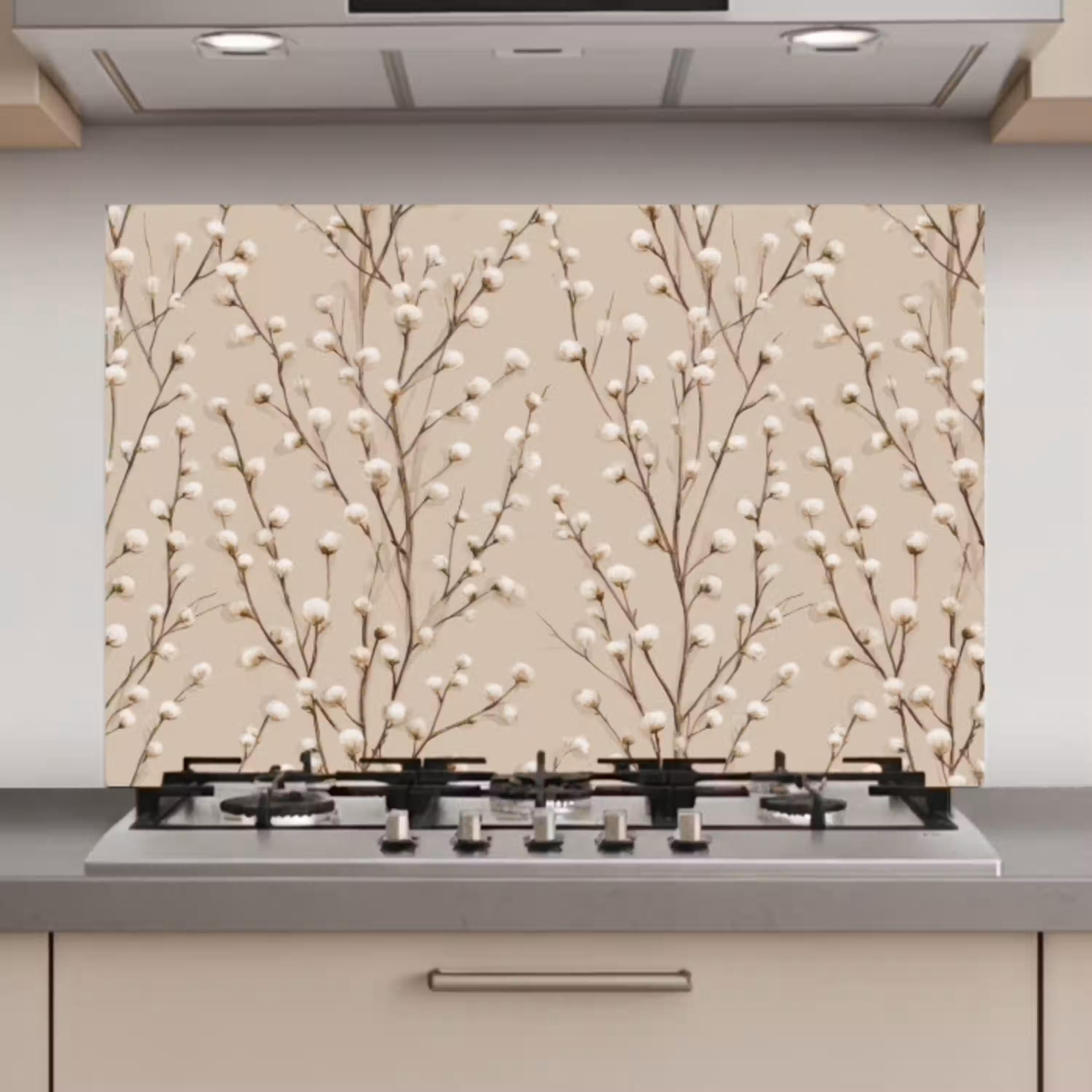 Katoen - Natuur - Taupe keuken achterwand spatscherm klein 900 -3d_website