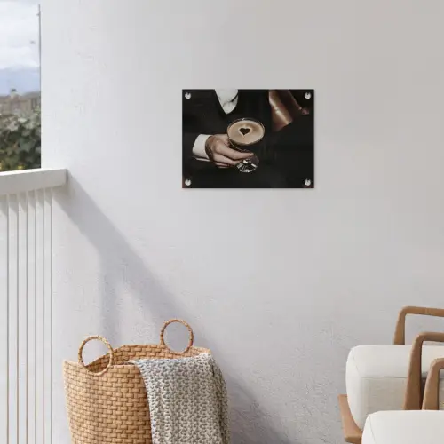 Hartje - Cocktail - Espresso Martini - Hand tuinposter los doek klein -sfeer8