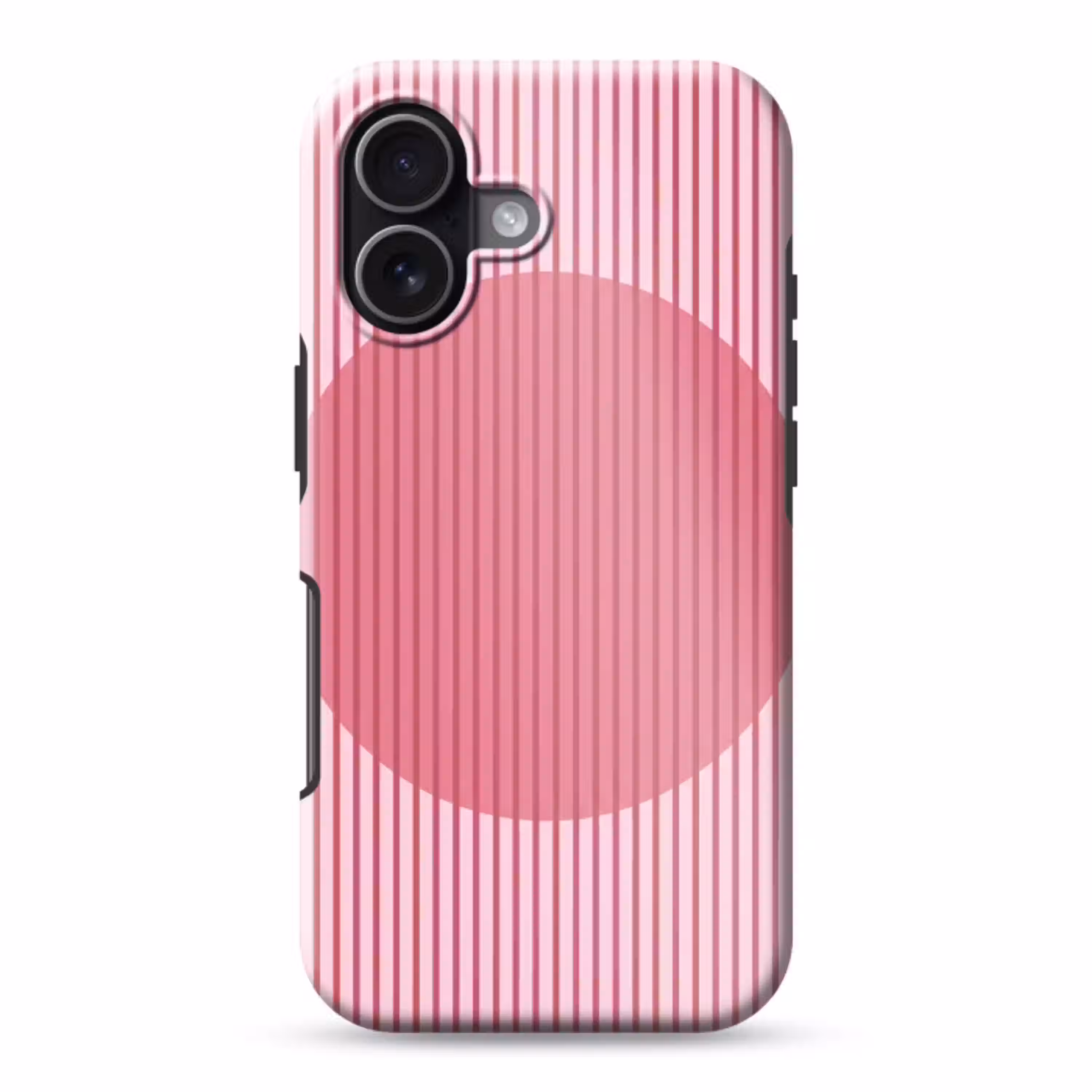 Abstract - Strepen - Ovaal - Roze - Modern Toughcase MagSafe Apple iPhone 17 klein -3d