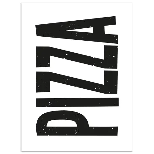 Pizza - Japandi - Decoratie - Vintage poster papier klein -3d