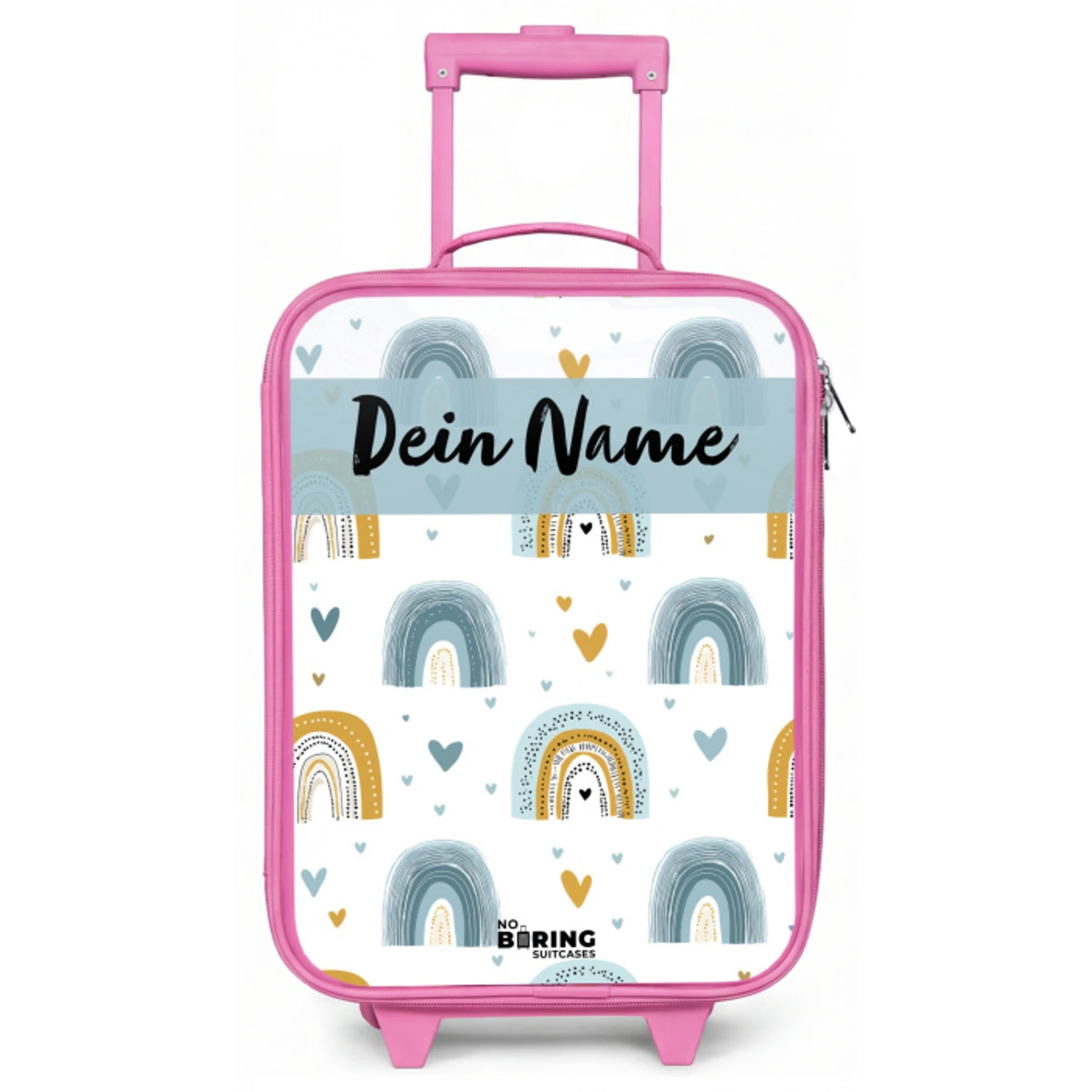 Patroon - Regenboog - Hartjes Kinderkoffer - Roze klein -zz3dotto
