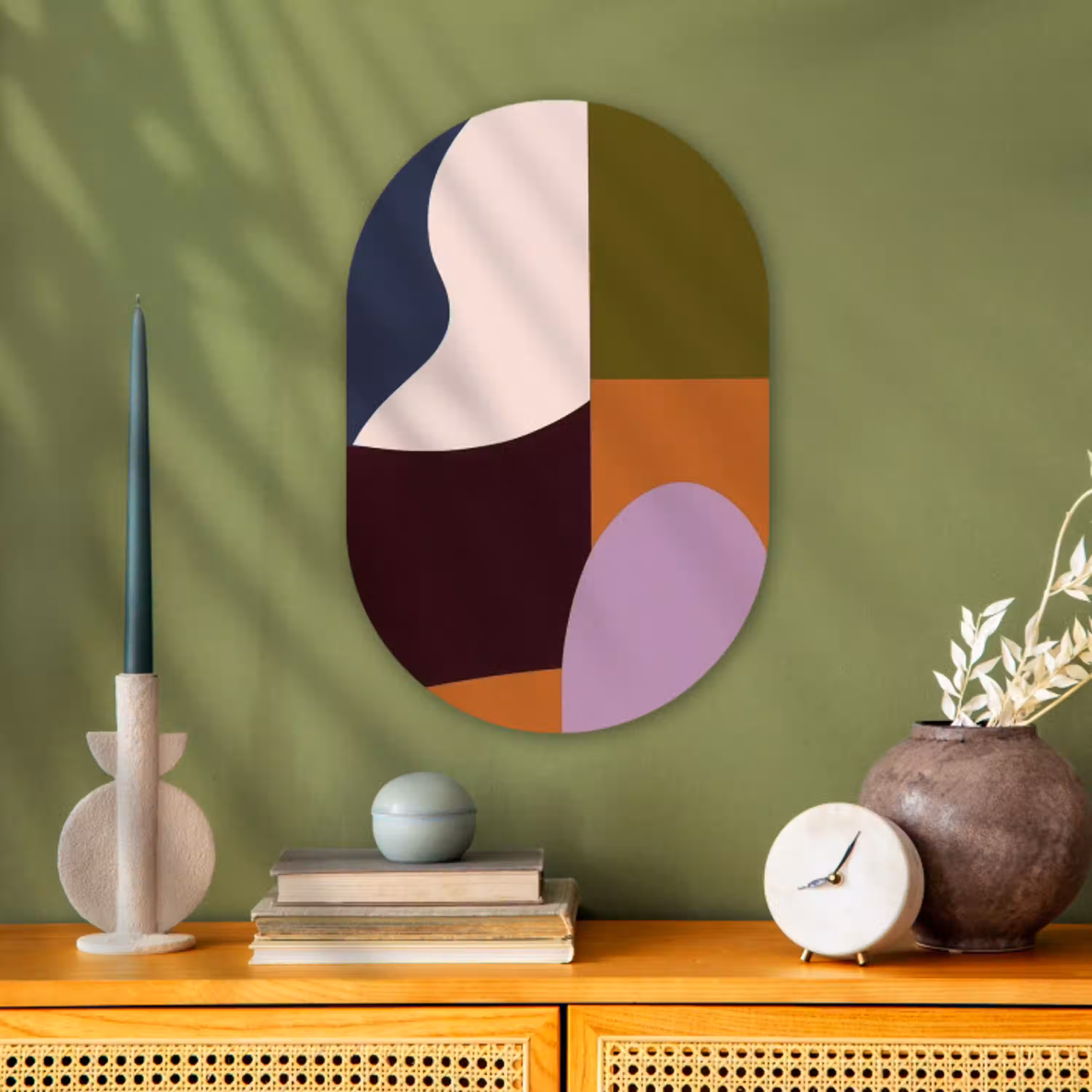 Vormen - Abstract - Kleuren - Vierkant Wandcirkel Ovaal Forex klein -sfeer2