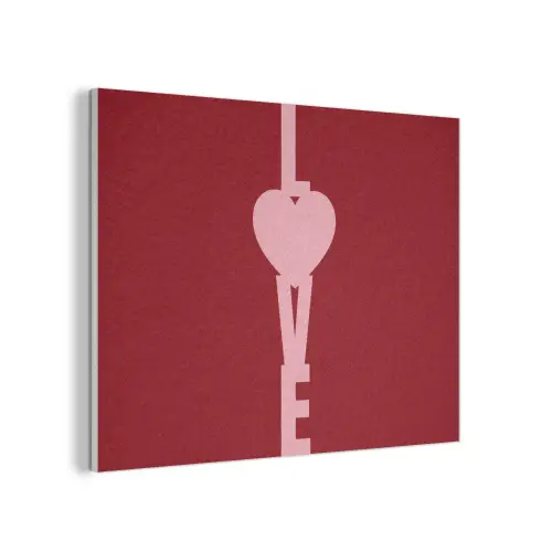 Love - Rood - Blokletters PET vilt klein -3d