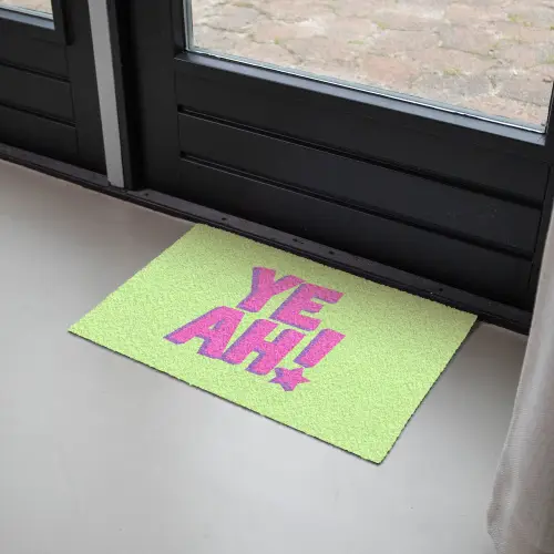 Groen - Neon - Quote Deurmat klein -sfeer2