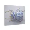 Kever - Delfts  - Blauw - Goud PET vilt klein -3d