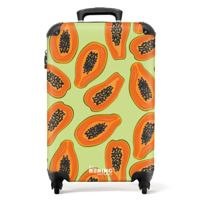 Summer memories - Papaja's op een groene achtergrond NBS - Handbagage koffer - Kinderen Unisex middel -productfoto_recht
