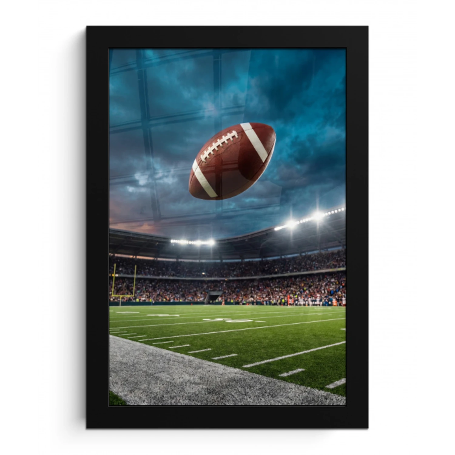 Football - Bal - Stadion - Sport fotolijst zwart zonder passe partout klein -3d