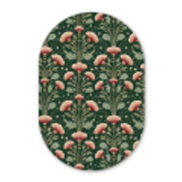 Patroon - Botanisch - Kleurrijk Wandcirkel Ovaal Forex klein 630 -3d
