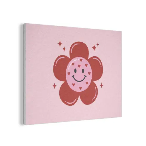 Bloem - Roze - Hartjes PET vilt klein -3d