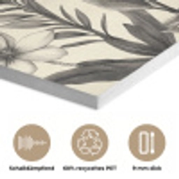 Klassiek - Botanisch - Zwart - Beige PET vilt klein 837 -closeup_DE