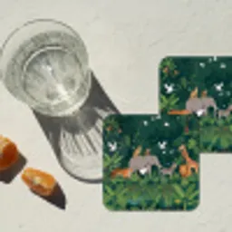 Tropisch - Jungle -  Groen onderzetter kurk middel -sfeer4