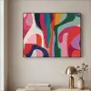 Vormen - Bochten - Kleurrijk - Abstract Textielframe - compleet frame klein -sfeer2