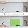 Groen - Geel - Bananen keuken achterwand spatscherm klein 900 -voor_na_NL