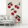 Kersen - Blaadjes - Rood fotobehang vinyl groot -woonkamer