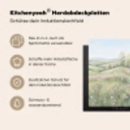 Bloemen veld - Bloemen - Groen Inductie beschemer met haakjes klein -ky-usp-de