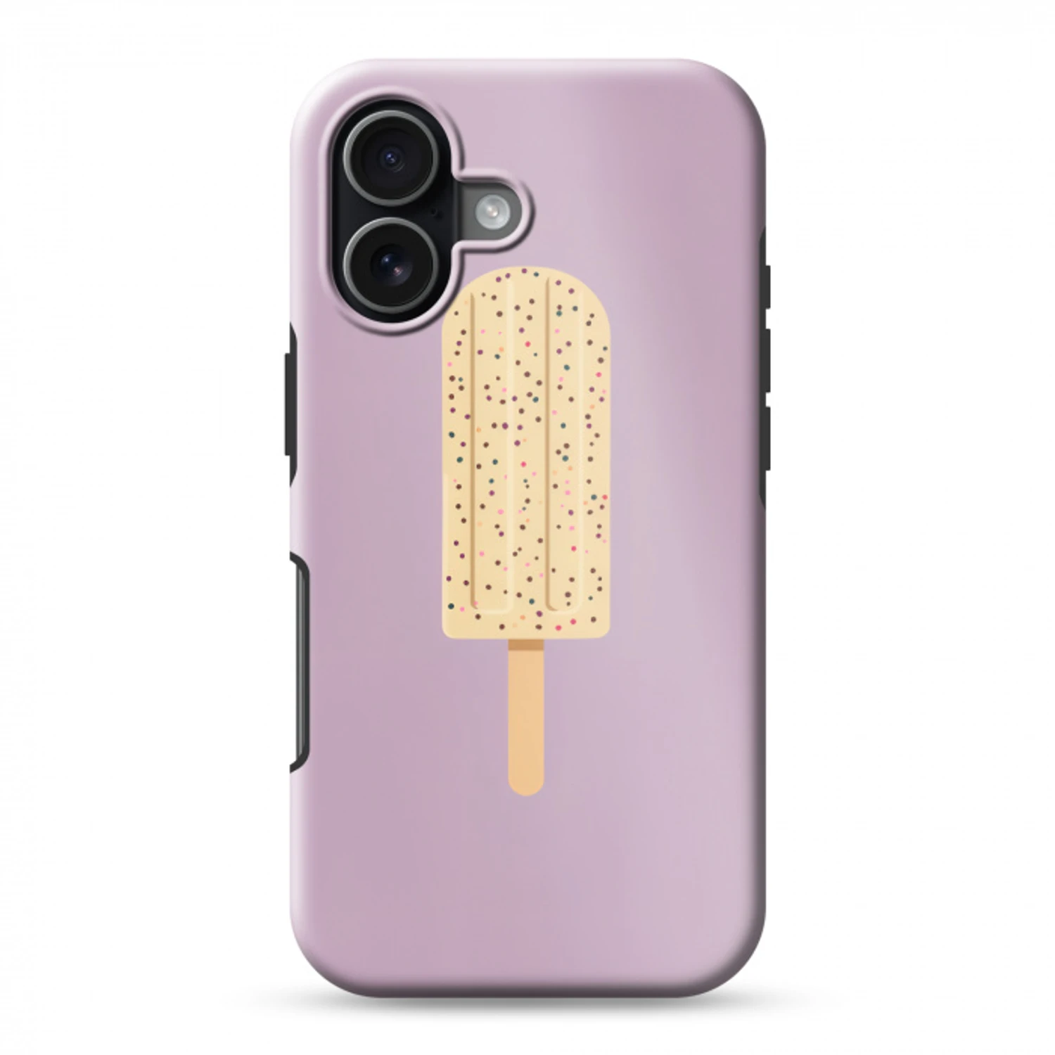 Beige - Ijsje - Spikkels Toughcase MagSafe Apple iPhone 17 klein -3d