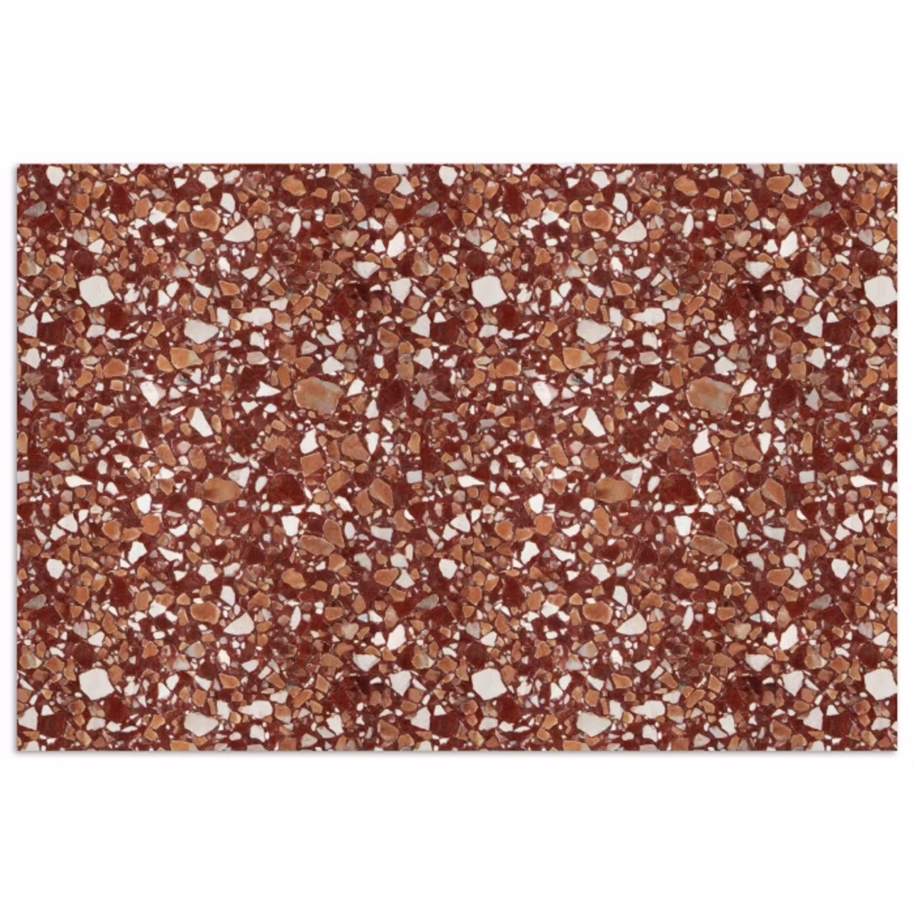 Terrazzo - Patroon - Steentextuur - Roodbruin poster papier klein 62 -3d