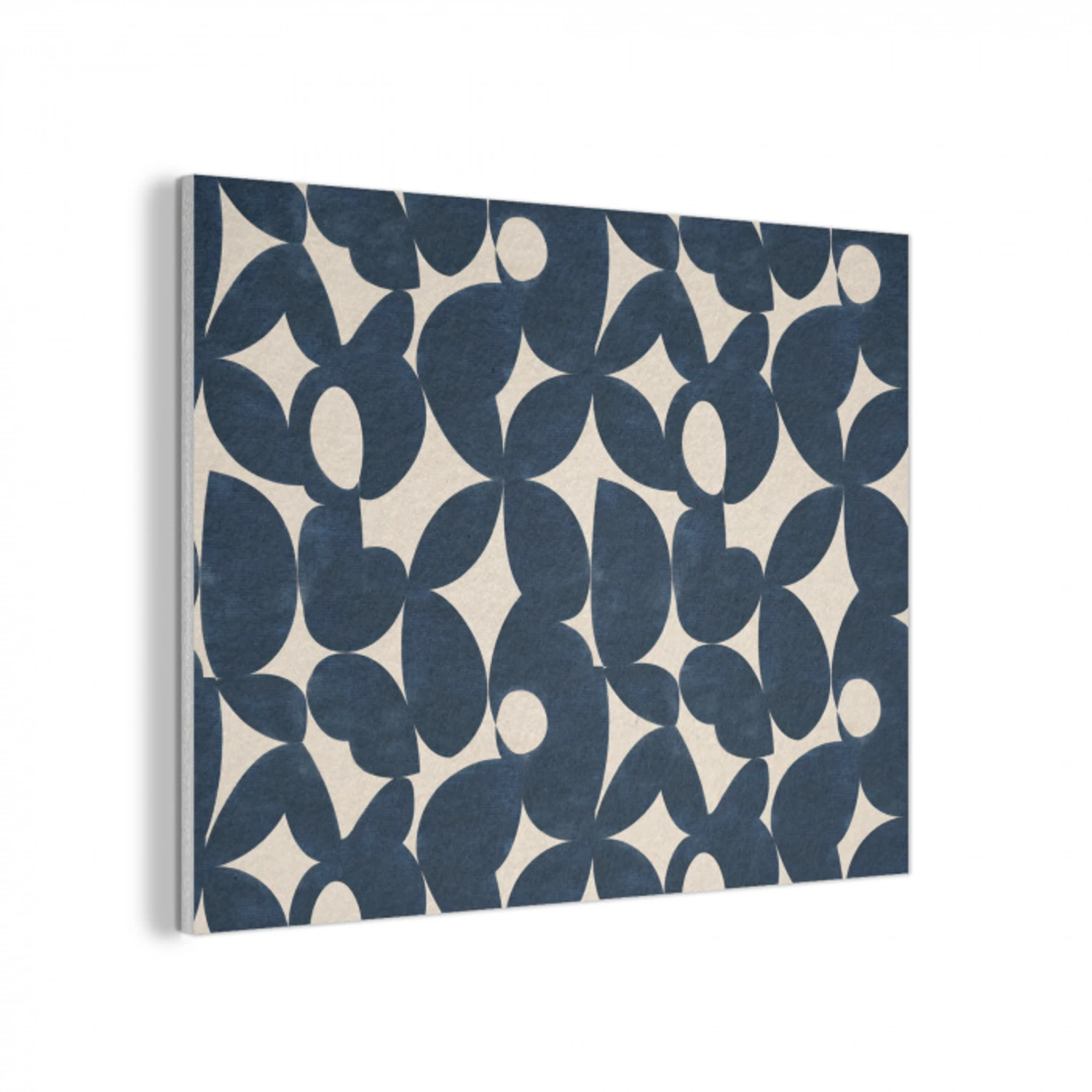 Modern - Geometrisch - Blauw PET vilt klein 837 -3d