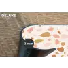 Terrazzo -  Patroon - Kleurrijk - Zalm Placemat vinyl groot 368 -closeup
