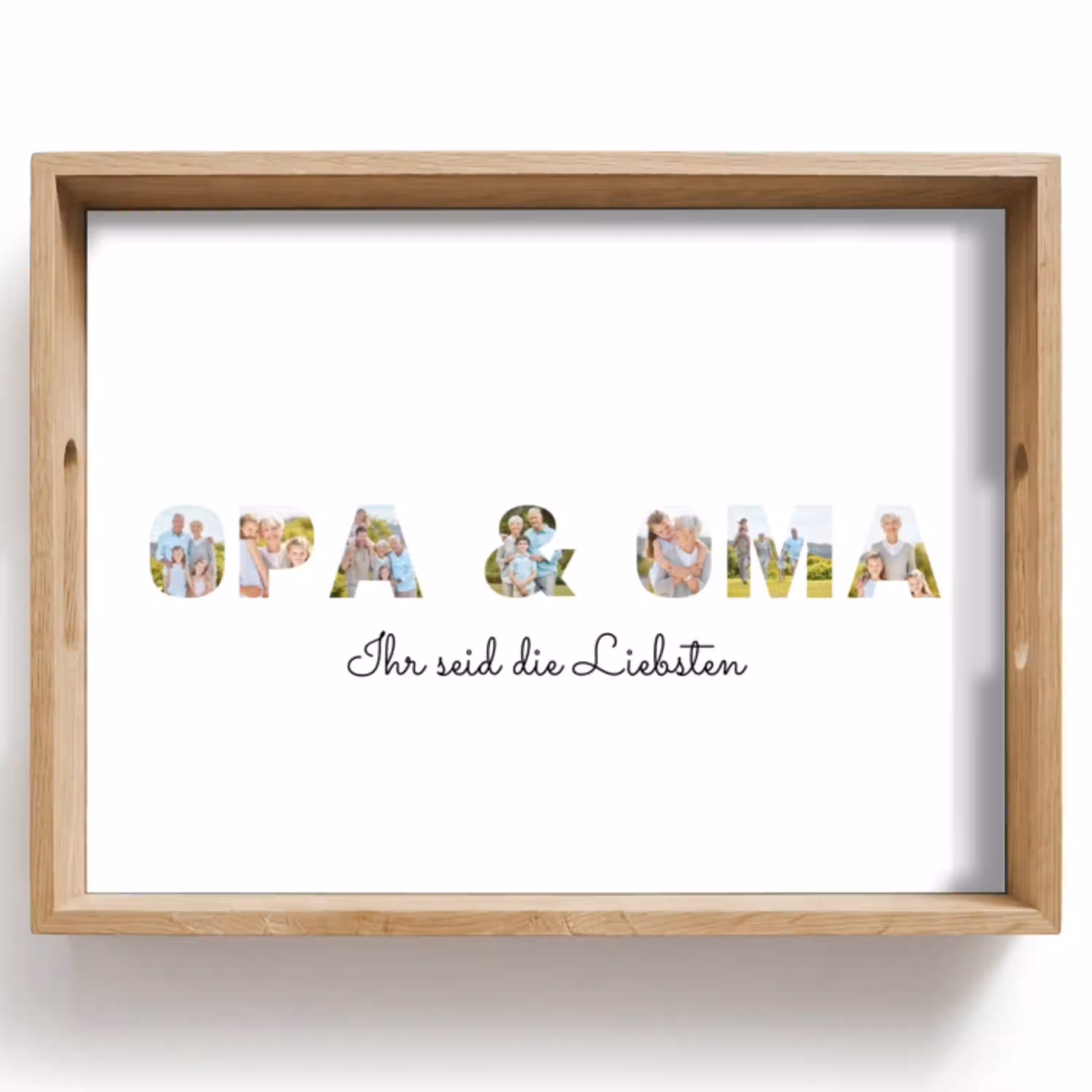 Opa & Oma - Buchstaben-Collage Dienblad Rechthoek middel -z3d_shopping