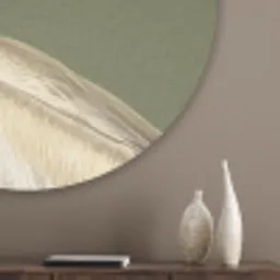 Pelikaan - Wit - Vogel - Klassiek - Natuur Akoestische PET Vilt - Rond klein -sfeer5_closeup