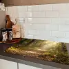 Zonlicht - Bospad - Bomen Inductie beschermer vinyl 3mm klein -sfeer3