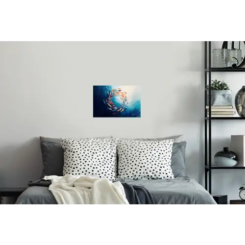 Zee - Vissen - Kleurrijk - Dynamisch Muursticker klein -slaapkamer