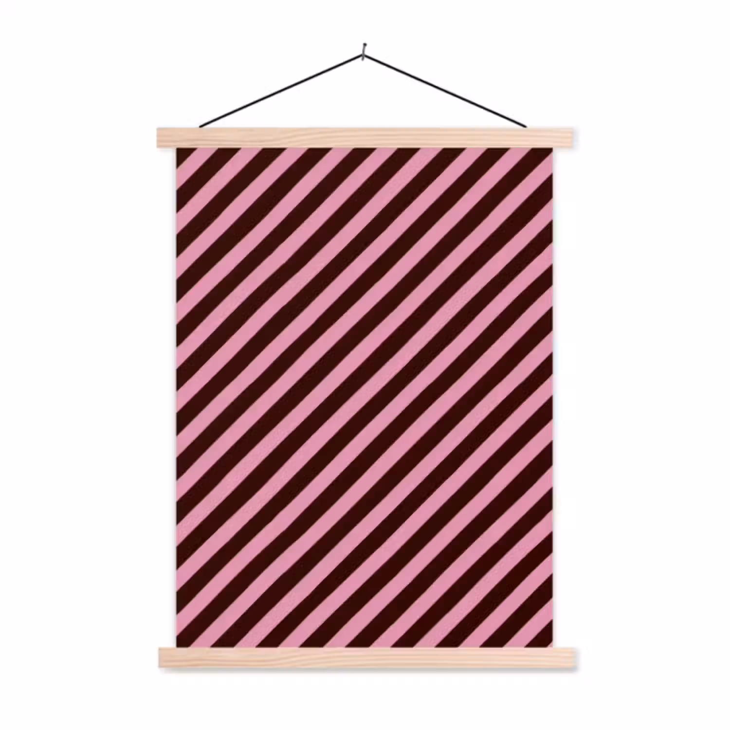 Hanging Poster - Stripes - Pink - Brown