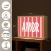 Amor - Strepen - Rood - Roze Light Box met batterij (Wandlamp) middel -USP_websiteoverzichtNL