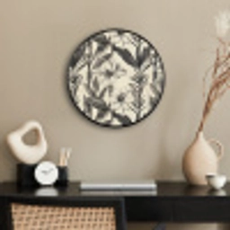 Klassiek - Botanisch - Zwart - Beige Fotolijst rond zonder passe partout klein 856 -sfeer1