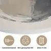 Cirkels - Strepen - Minimalistisch - Zwart Akoestische PET Vilt - Rond klein -closeup_NL