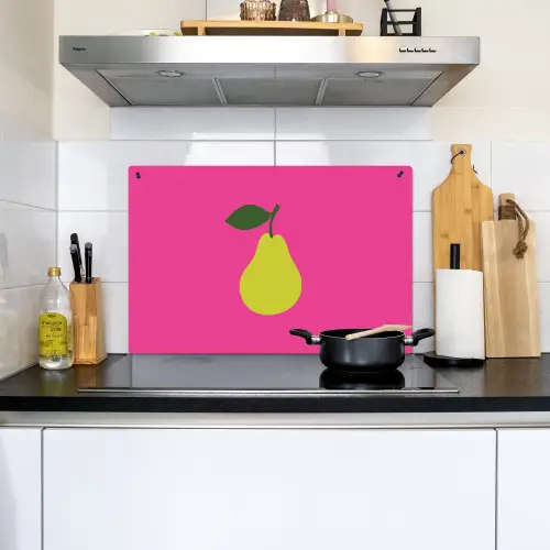 Illustratie - Fruit - Peer - Groen Inductie beschemer met haakjes klein -sfeer2