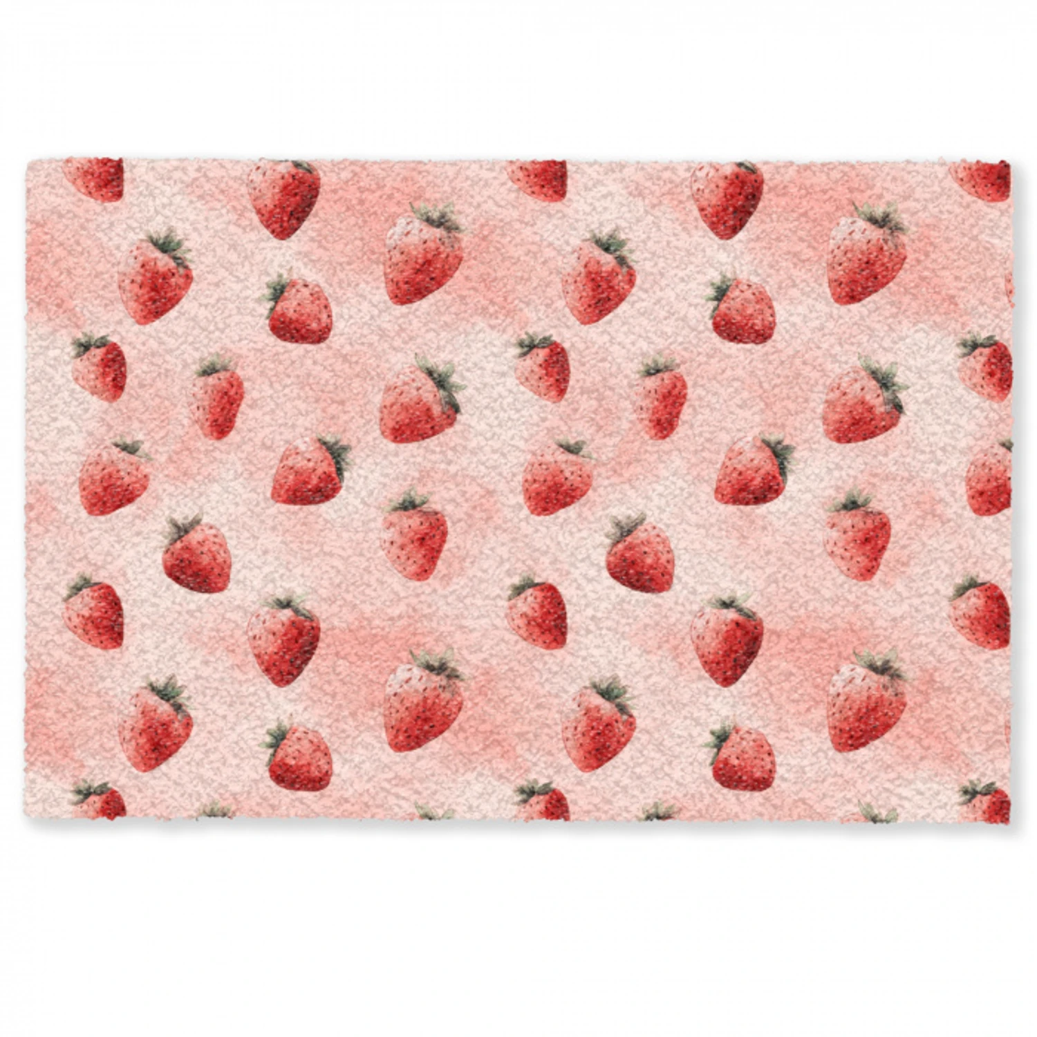 Aardbei - Patroon - Roze Deurmat klein 898 -zkaufland3d