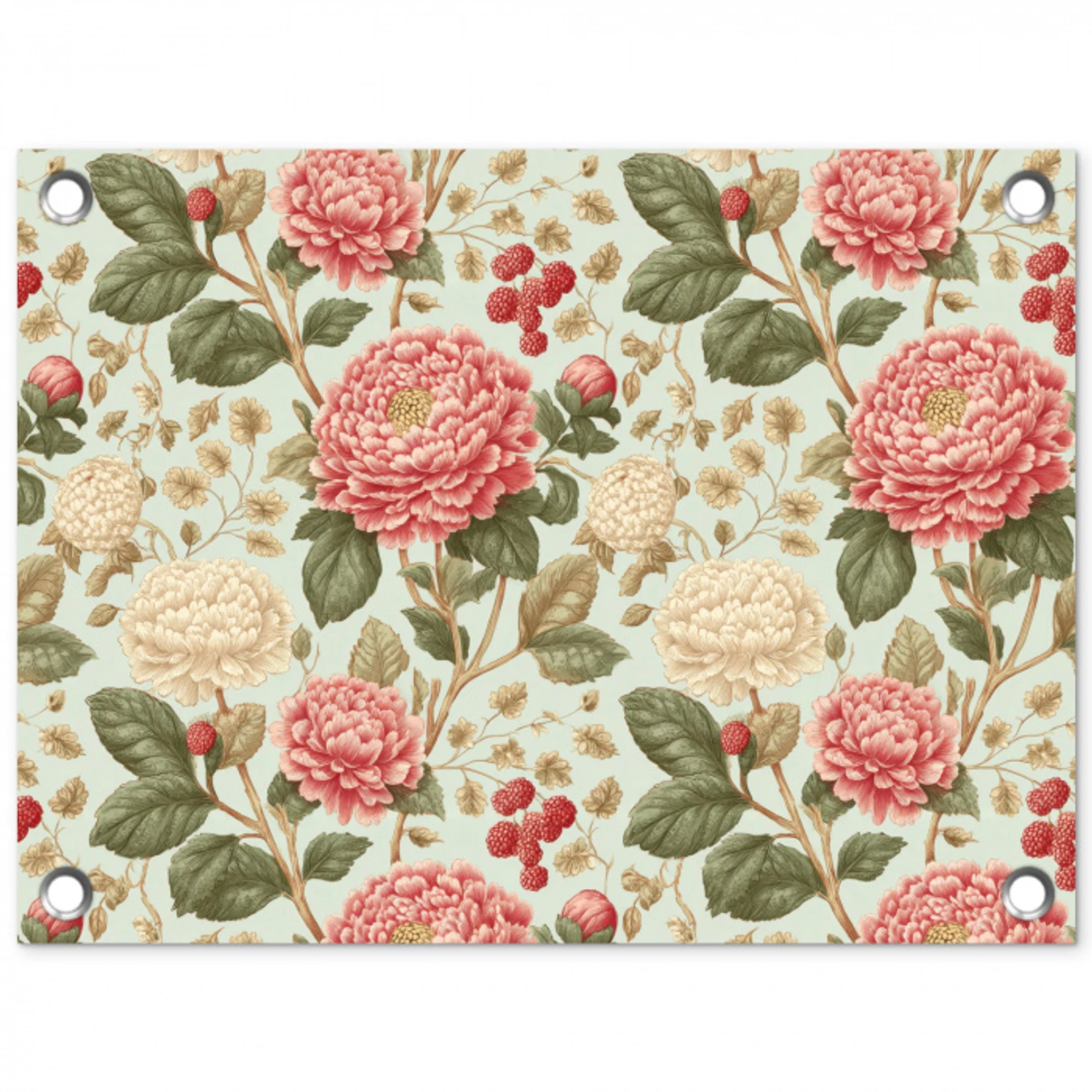 Klassiek - Botanisch - Veelkleurig tuinposter los doek klein 239 -3d