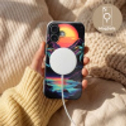 Palmbomen - Neonbergen - Sterrenhemel - Zon Toughcase MagSafe Apple iPhone 17 klein -USP_MagsafeV