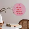 Roze - Zon - Quote Akoestische PET Vilt - Rond klein -sfeer3