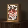 Koeienprint - Limited edition - Rood Light Box met kabel (Tafellamp) klein -z3d_website