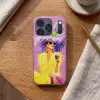 Zonnebril - Vrouw - Jas - Veren Telefoonhoesje iPhone 17 Pro klein -sfeer1