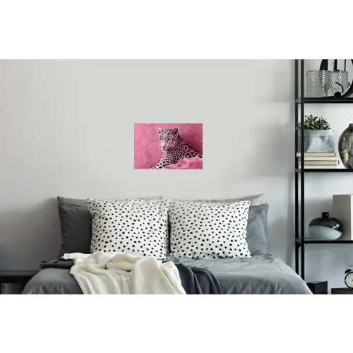 Panter - Luxe - Roze Muursticker klein -slaapkamer