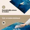 Zeilboot - Water - Abstract - Schaduw Inductie beschemer met haakjes klein -ky-schoon-nl