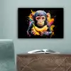 Aap - Graffiti - Kleurrijk - Bananen - Modern canvas 2cm klein -sfeer4