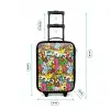 Fantasiedieren die lachen en kleurrijk zijn Kinderkoffer - Zwart klein -productfoto_formaten