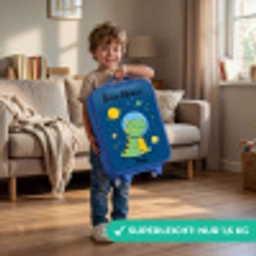 Dino - Planeet - Ster - Blauw Kinderkoffer - Blauw klein -sfeer2_DE