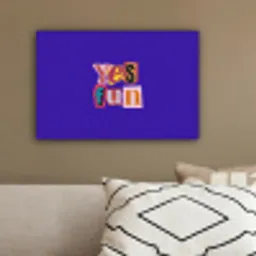 Yes fun - Kleurrijk - Collage-stijl canvas 2cm klein -sfeer3