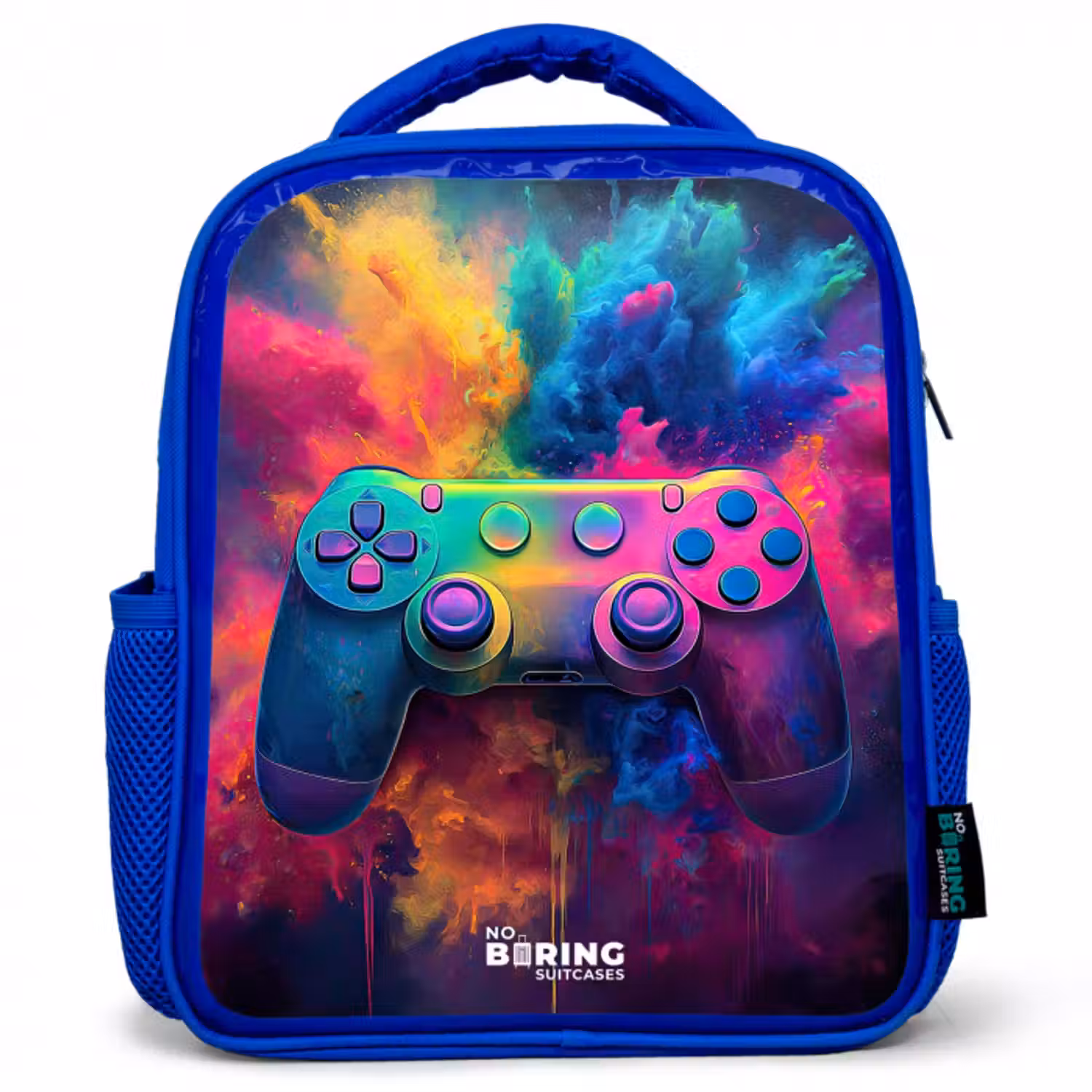 Kids backpack - Blue - Game - Controller - Colorful - Explosion
